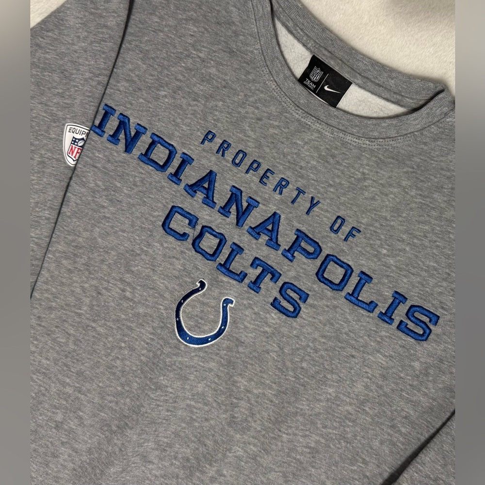 Nike NFL Gray Indianapolis Colts Crewneck Sweatshirt